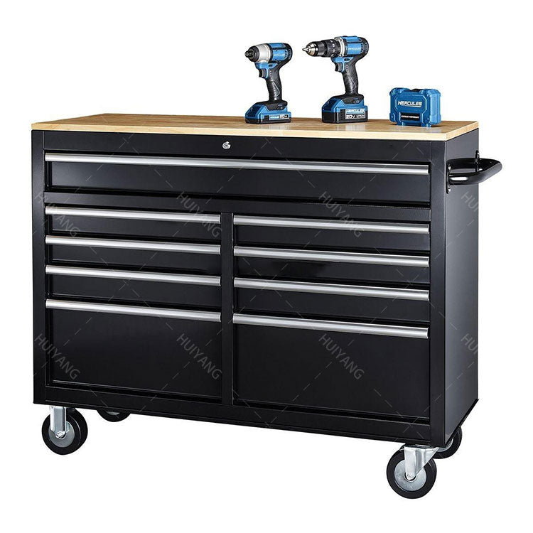 workbench stainless steel trolley drawer metal storage box garage work bench heavy duty workshop roller  tool cabinet