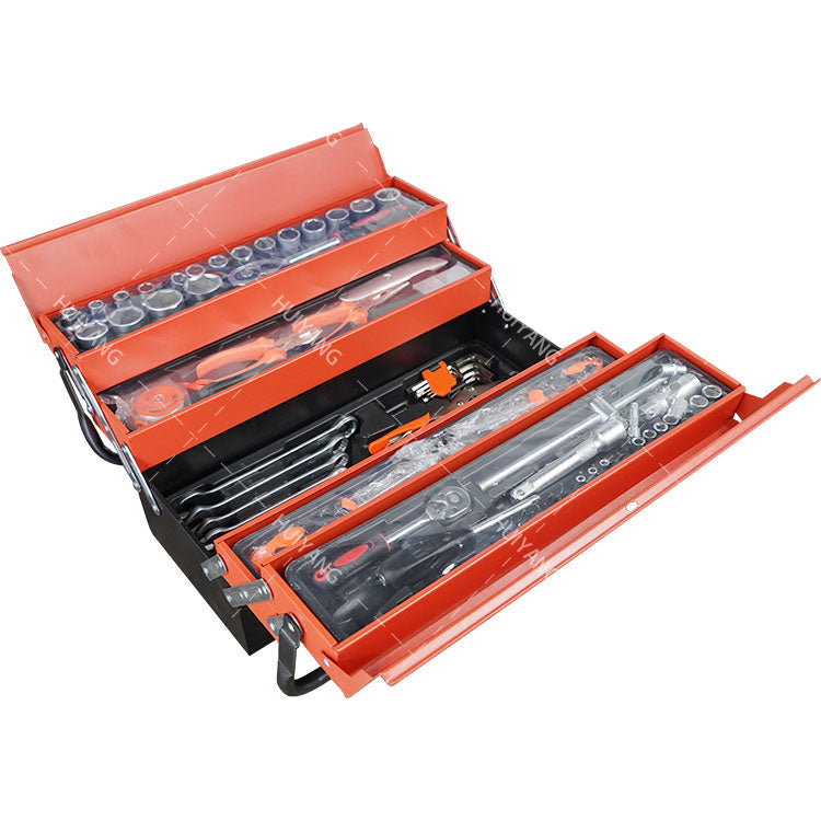 Car Repairing 85 pcs Hand Socket Security Household Auto Tools Wrench Socket Set Mechanical Metal Box Hand Tool Set box