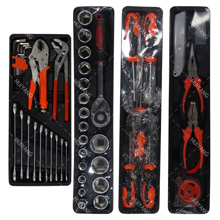 Car Repairing 85 pcs Hand Socket Security Household Auto Tools Wrench Socket Set Mechanical Metal Box Hand Tool Set box