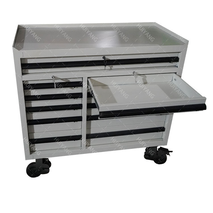 workbench stainless steel trolley drawer metal storage box garage work bench heavy duty workshop roller  tool cabinet