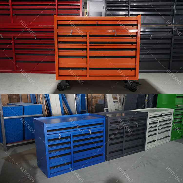 workbench stainless steel trolley drawer metal storage box garage work bench heavy duty workshop roller  tool cabinet