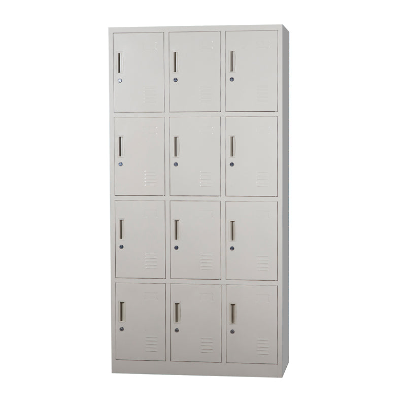 Office Furniture 12 Compartment Steel Locker Cabinet Wardrobe Staff Dormitory Cabinet