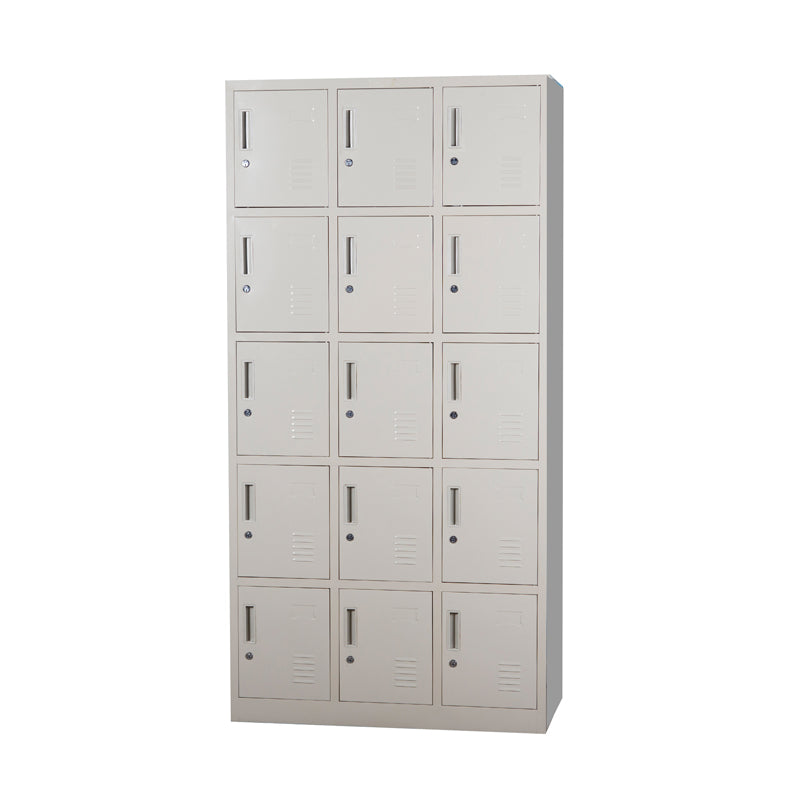 Office Furniture 15 Compartment Steel Locker Cabinet Wardrobe Staff Dormitory Cabinet