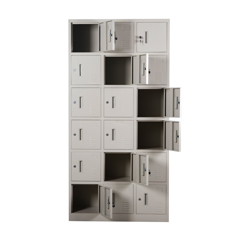 Modular Cabinet Locker 18  Door Steel Locker Wardrobe Customized Iron Cabinet Wardrobe Locker