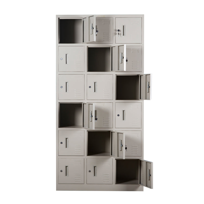 Modular Cabinet Locker 18  Door Steel Locker Wardrobe Customized Iron Cabinet Wardrobe Locker