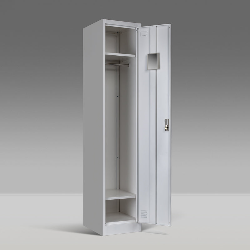 Portable Single Door Steel Locker For Hospital Supermarket Apartment Gym Vertical Locker With Door