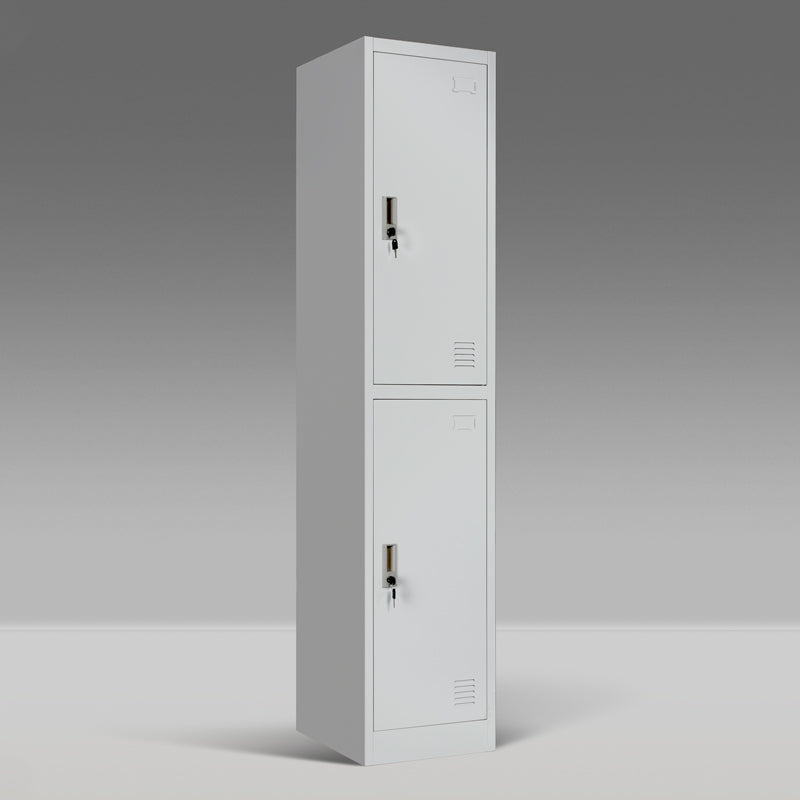 Single Locker Metal Wardrobe with 2 Doors Steel Cabinet Vertical Locker With Drawer