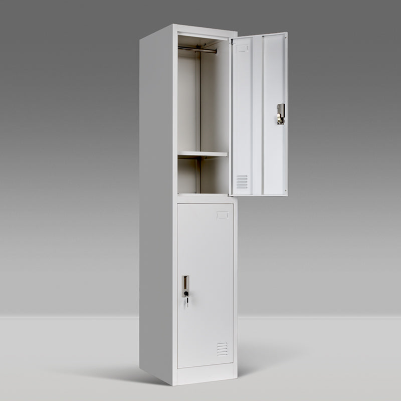 Single Locker Metal Wardrobe with 2 Doors Steel Cabinet Vertical Locker With Drawer