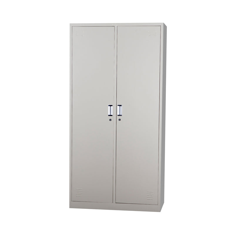 Competitive Price Metal Locker With 2 Doors Black And Gray Metal Structure For Wardrobe